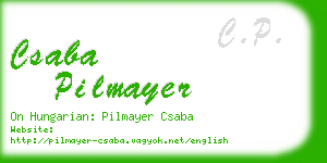 csaba pilmayer business card